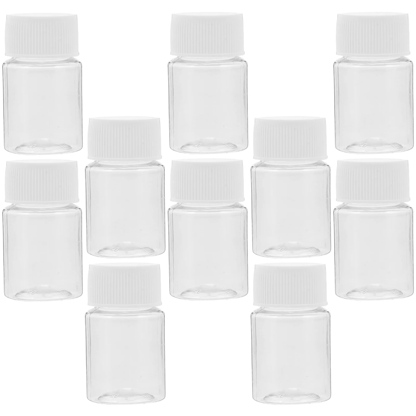 

10 Pcs Plastic Bottle Liquid Display Empty Container Sampling Clear Bottles Filling Vial Laboratory