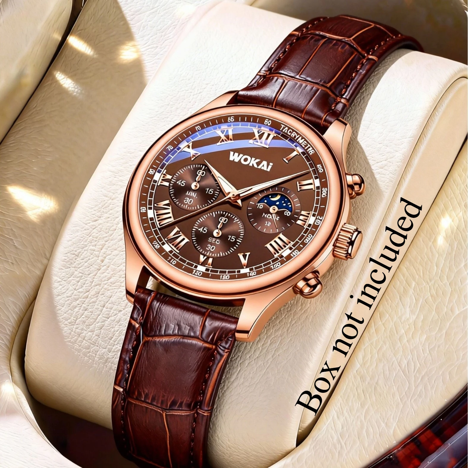 

Роскошные мужские кварцевые часы высокого качества, круглые светящиеся часы, водонепроницаемый модный ремень для делового спорта, студента