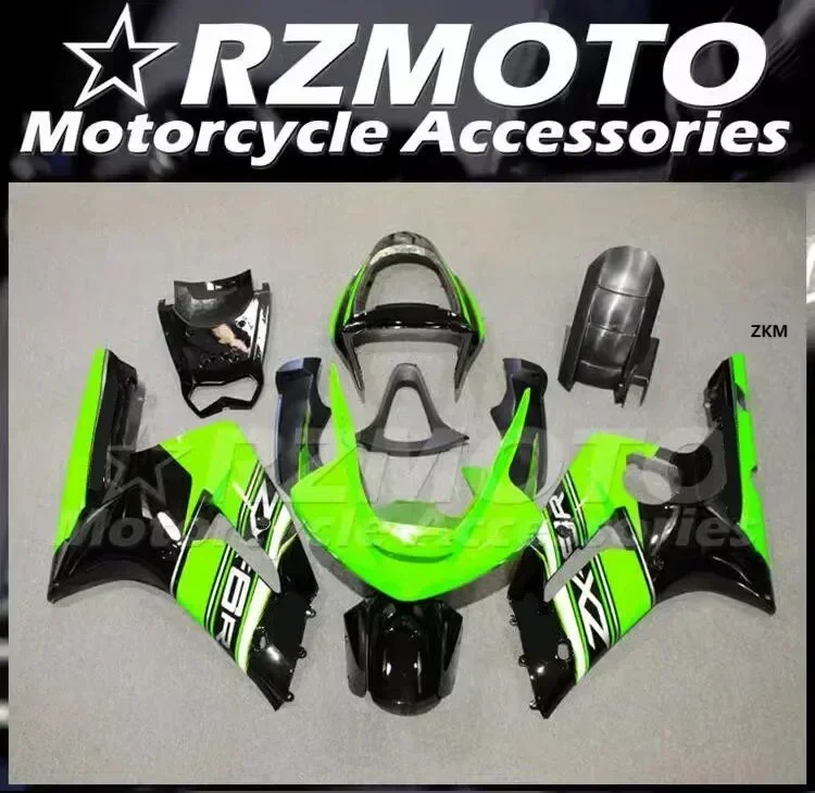 

4 подарка, новый комплект обтекателей из АБС-пластика, подходит для KAWASAKI ZX-6R 2003 2004 636 03 04, кузов под заказ, зеленый, черный