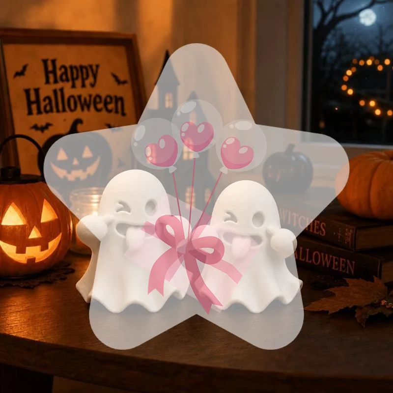 Halloween Cute Ghost Mini Figurines Playful Ornament Suitable for All Ages Home Decor Holiday Party Gift