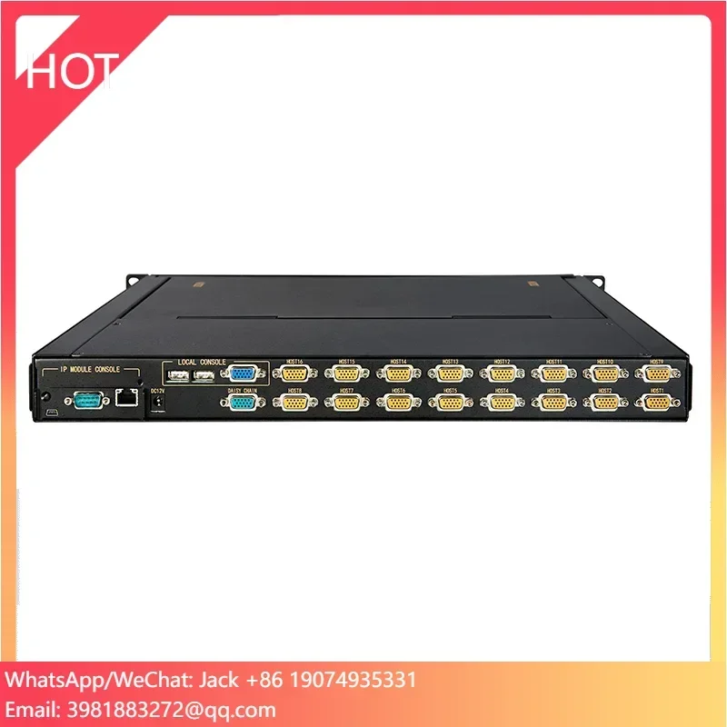 

17inch 1U Rackmount Vga 16port IP Remote Network Kvm Switch Over Ip Switch Ip Kvm Console