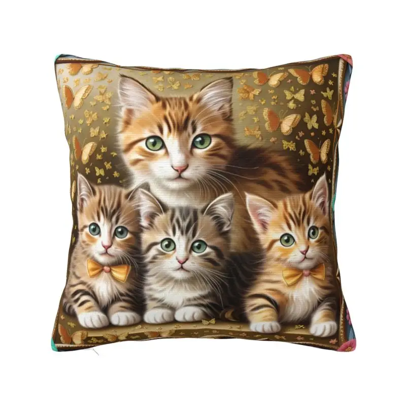 Custom Cute Creative Cat Pillow Case Bedroom Decoration Cute Cushions for Sofa Square Pillowcase