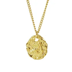 Stainless Steel Irregular Geometric Pendant Necklace Fashion Statement Jewelry Gift for Her