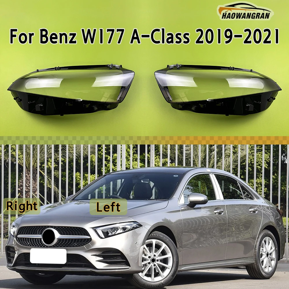 

For Benz W177 A-Class A180 A200L 2019 2020 2021 Front Headlamp Cover Headlight Shell Lampshade Plexiglass Replace Original Lens