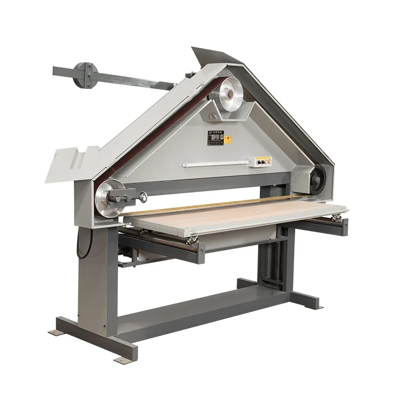 Cheap price long triangle belt manual metal sheet grinding brushing machine