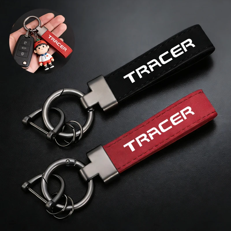 Leather Suede Motorcycle Keychain Zinc Alloy Keyrings Charm Styling Accessories For YAMAHA Tracer 900 700 GT tracer700 Tracer 7