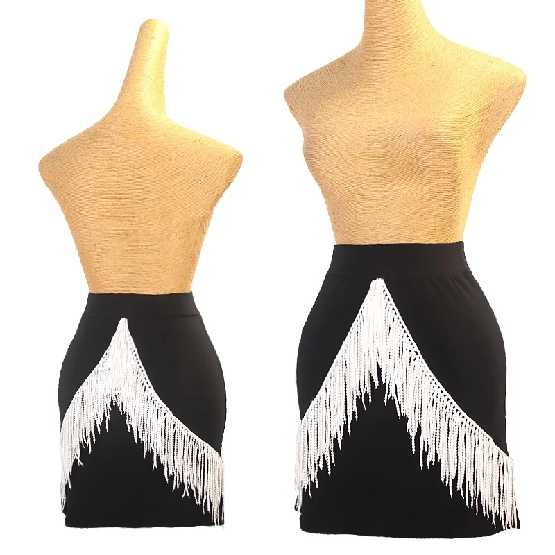 

Latin Dance Skirt Women Practice Clothing Cha Cha Training Wear Rumba Salsa Dance Practice Skirt Adult Black Latin Skirt NV20967