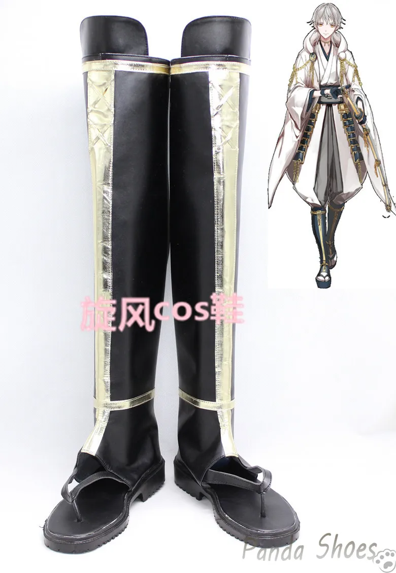 Game The Sword Dance Tsurumaru Kuninaga Cosplay Shoes Anime Cos Comic Cosplay Costume Prop Shoes for Con Halloween Party