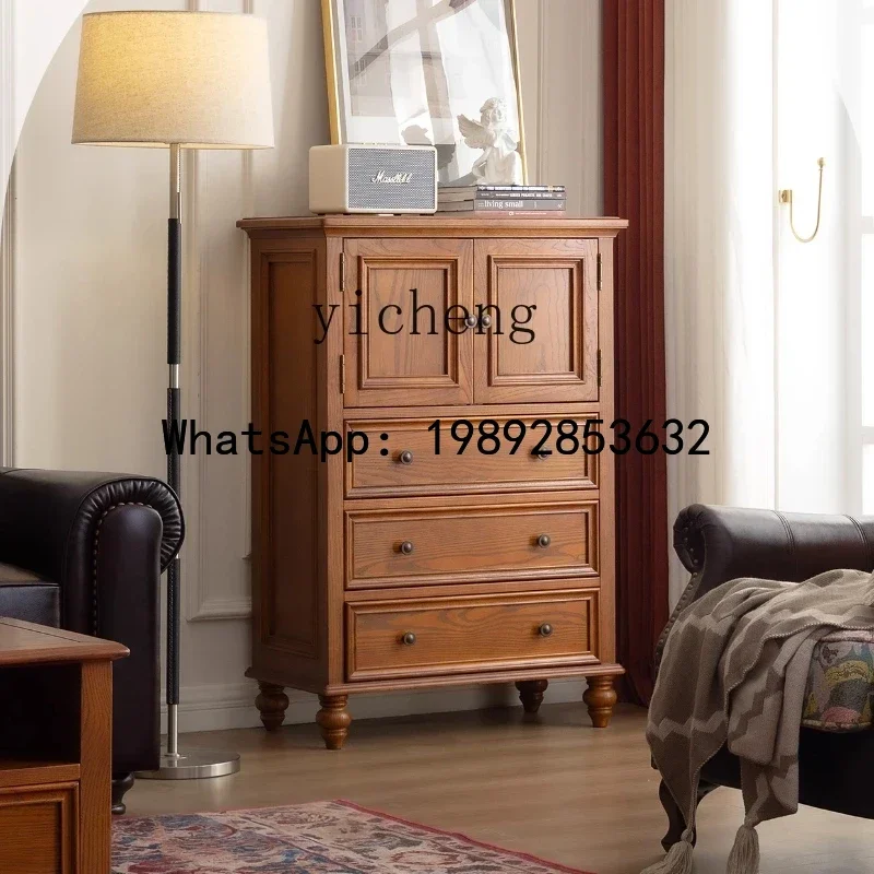 Solid Wood Multifunctional Cabinet Living Room Drawer Storage Storage Cabinet Dining Room Kitchen Side Cabinet