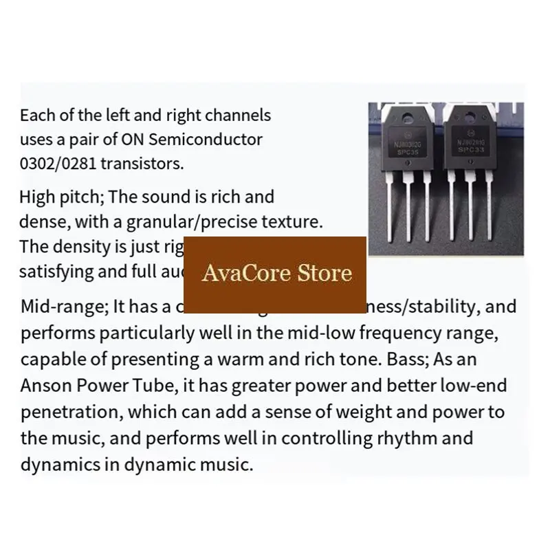 AvaCoreOn Semiconductor Transistor High-Power Amplifier Board HIFI For Dongzhi 5200 Dual-Channel Pure Post-Amplifier