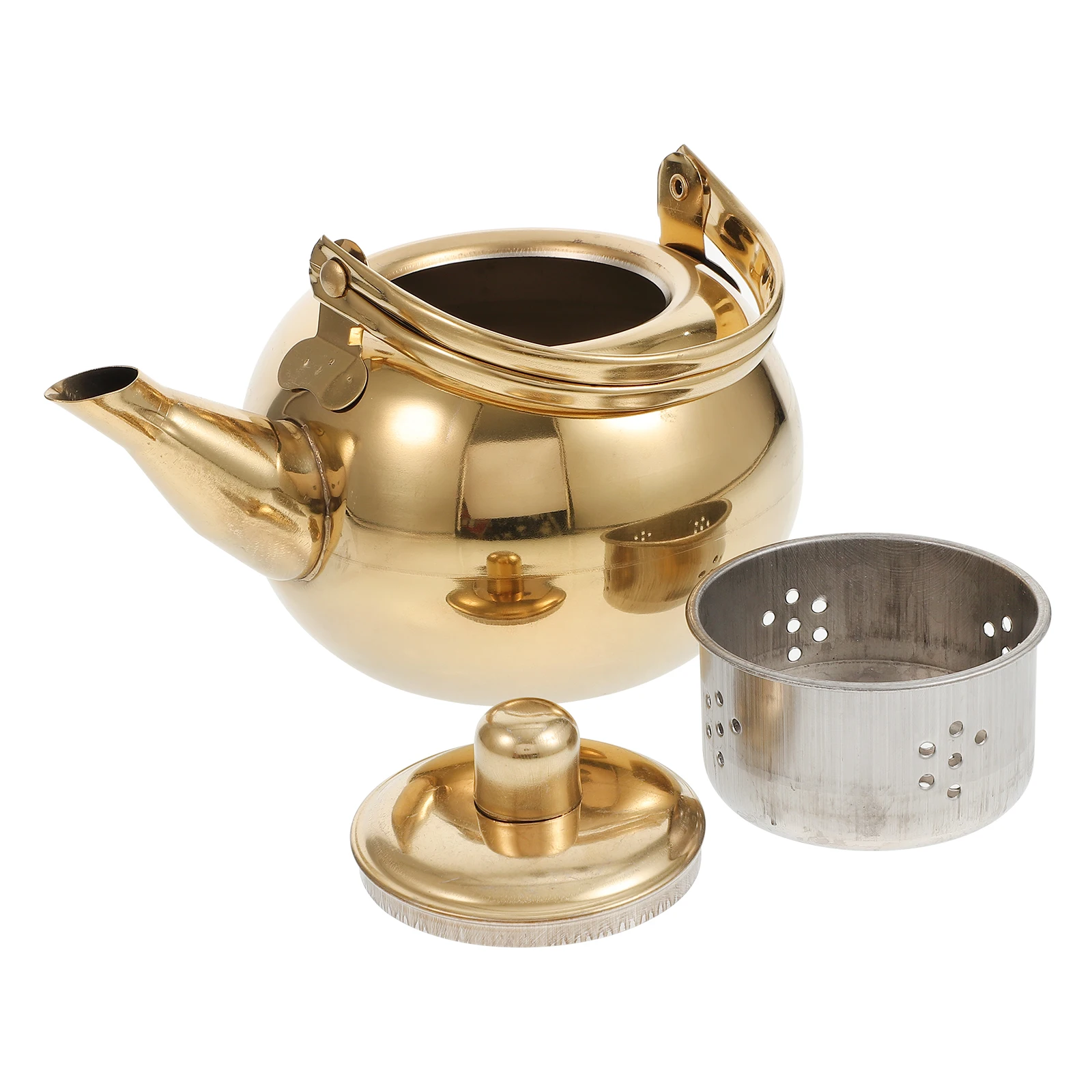 

Stainless Steel Tea Pot Kettle Golden 1L Thick Wall for Restaurant Hotel Home Coffee Tea Water Pot Stainless Teapot