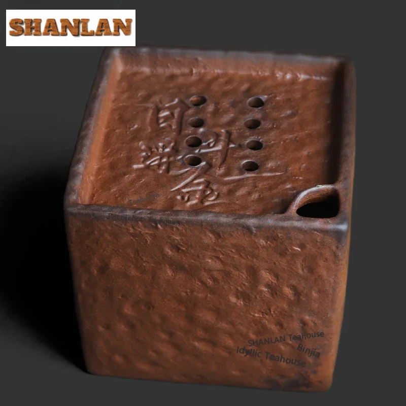 

Квадратная чаша для мытья чая из грубой глины Jianshui, емкость для чайных отходов, цилиндрический контейнер для чайной пыли, домашние украшения Chaxi