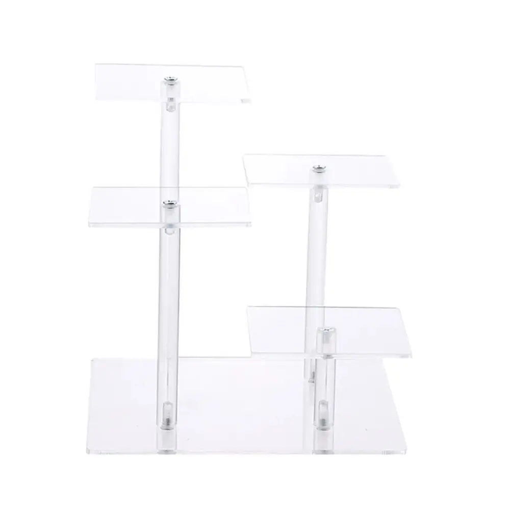 

Съемная 4-слойная подставка для демонстрации, многоуровневый пылезащитный квадратный прозрачный держатель для украшений, портативный органайзер
