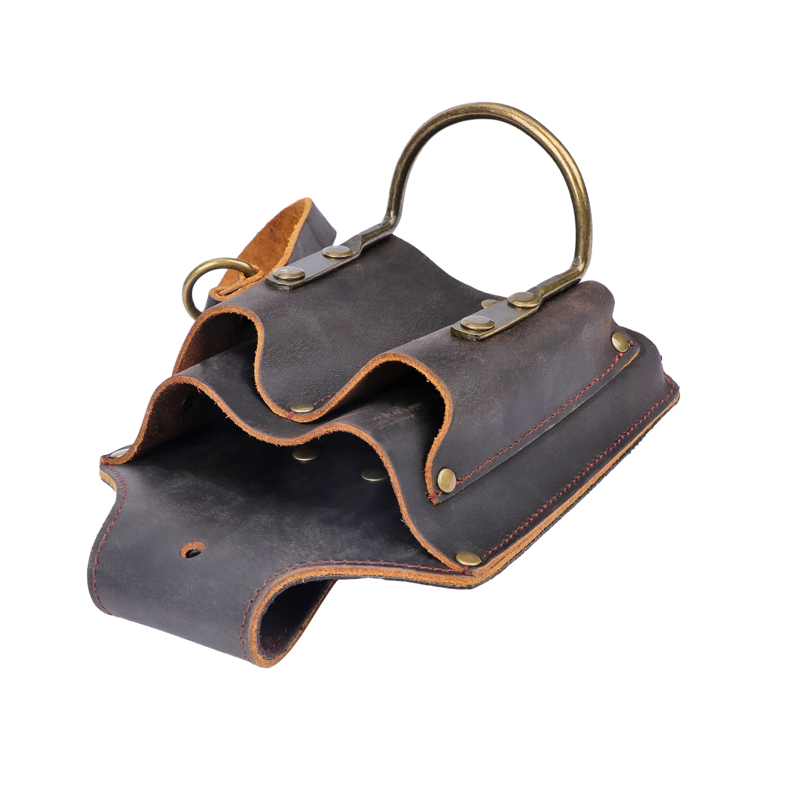 Torba narzędziowa skórzana Tourbon do noszenia na pasku, elektryczna torba na pas, uchwyt na młotek/wkrętak, torba na narzędzia stolarskie, czarna, do obróbki drewna