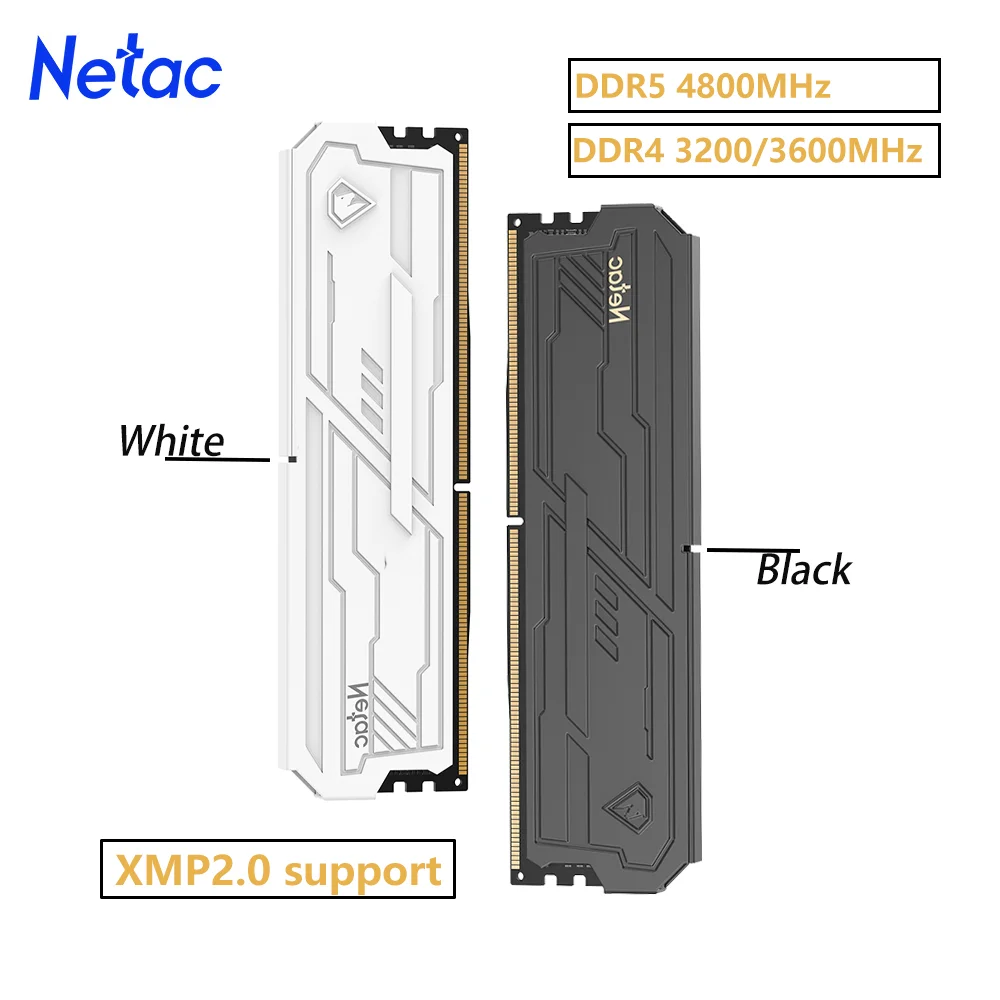 Netac Shadow Ill DDR4 8G 16G 8Gx2 16Gx2 Memory RAM DDR4 3200MHz 3600MHz UDIMM DDR4 XMP2.0 Dual Channel for Desktop PC
