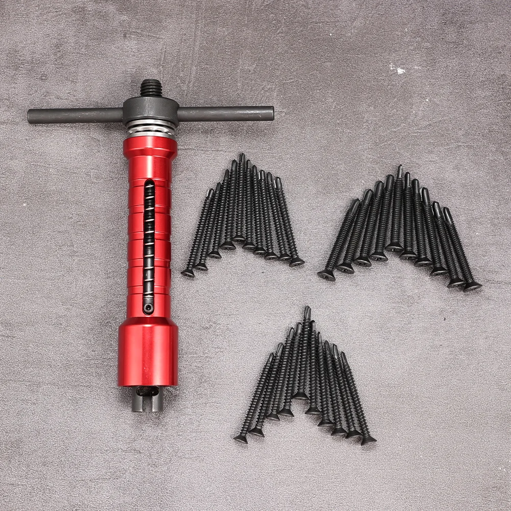Red Key Cylinder Lock Puller Lock Claw Puller Group Crank Broken for Disassembly Locksmith Tool Set with 4.2/4.8/5.5mm Screws