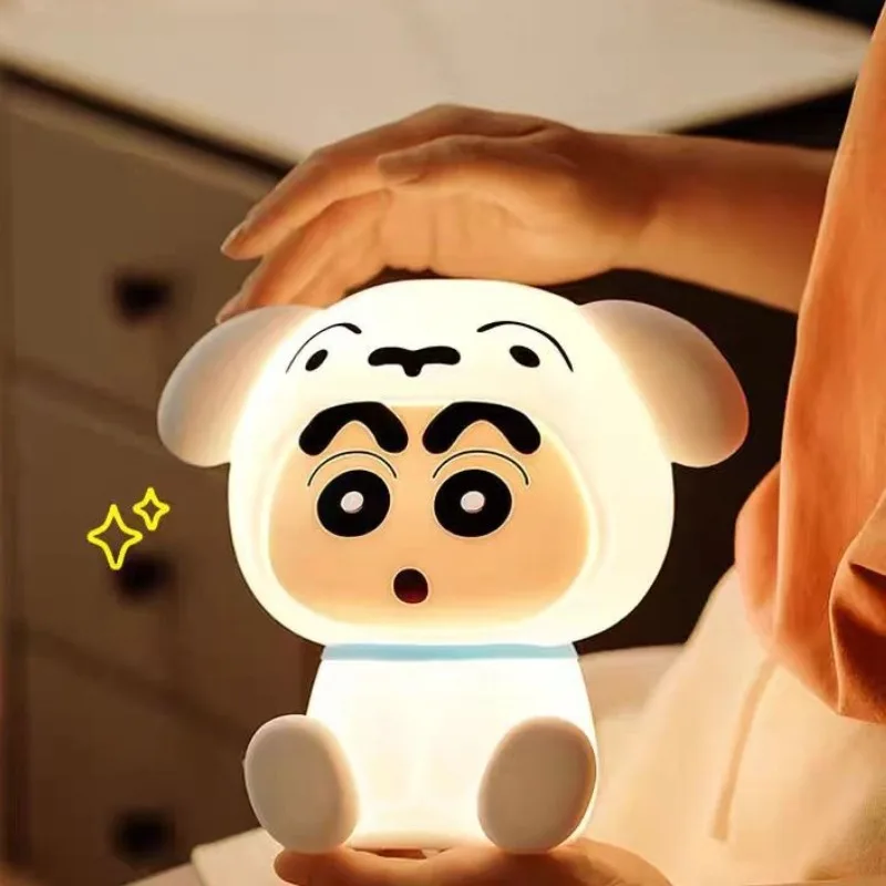 

Kawaii Shinchan Series Nightlight Cartoon Character Creativity Model Soft Light Eye Protection Bedroom Bedside Atmosphere Lamp
