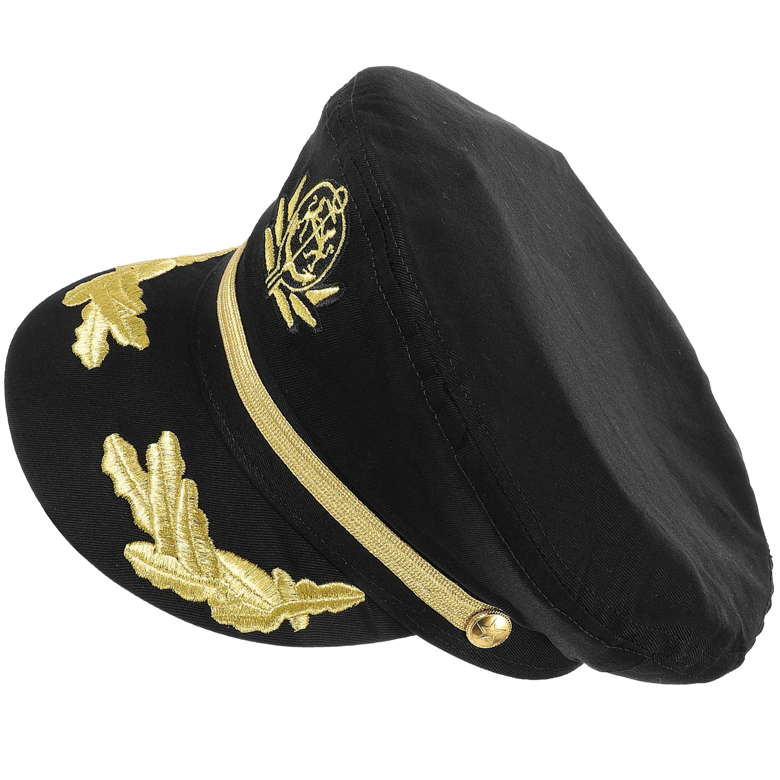 

Black Captain Navy Sailor Hat for Halloween Cosplay Decor Breathable Sun Hat Men Stage Photo Shooting PARTY sailor hat captain