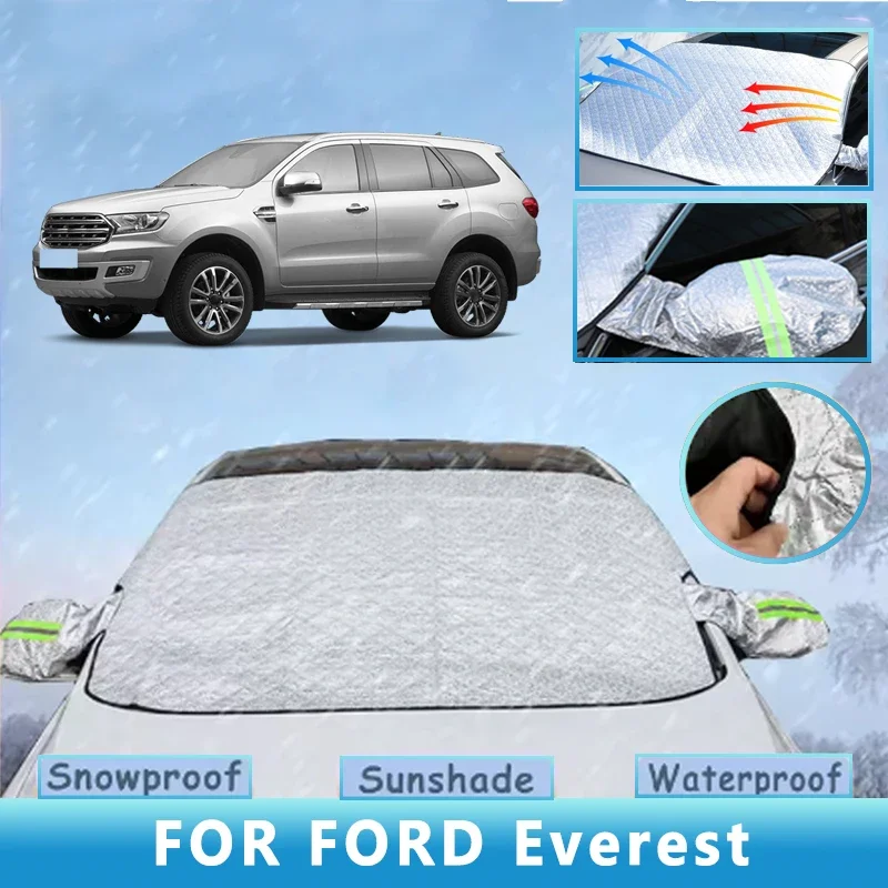 

Thickened Car Now Sunshade Windshield Cover With 5/9 Magnets UV Protection Anti Snow Sunlight For FORD Everest