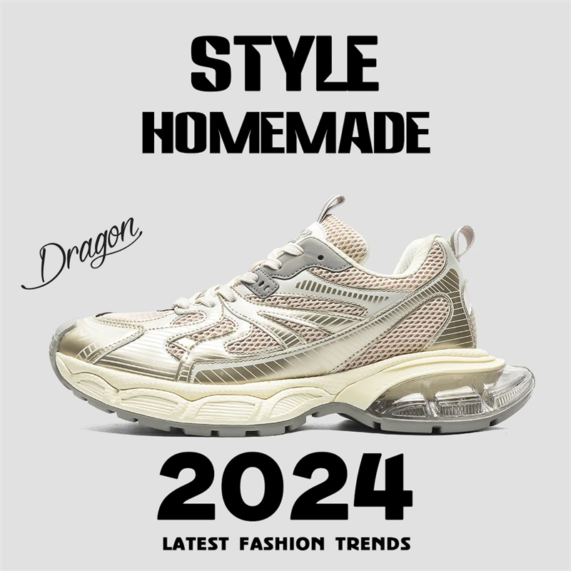 2024 New Autumn and Winter Lovers Casual Shoes Thick Sole Wear Resistant Non-slip Fashion Men's Shoes Street Fashion Shoes