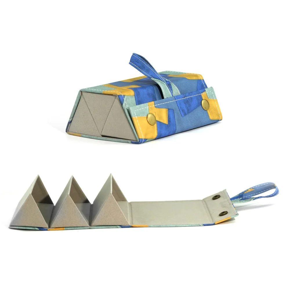 2/3/4/5/6 فتحات النظارات حقيبة للتخزين تصميم مدمج سستة إغلاق صندوق تخزين قشرة صلبة للطي النظارات الشمسية حالة السفر #1