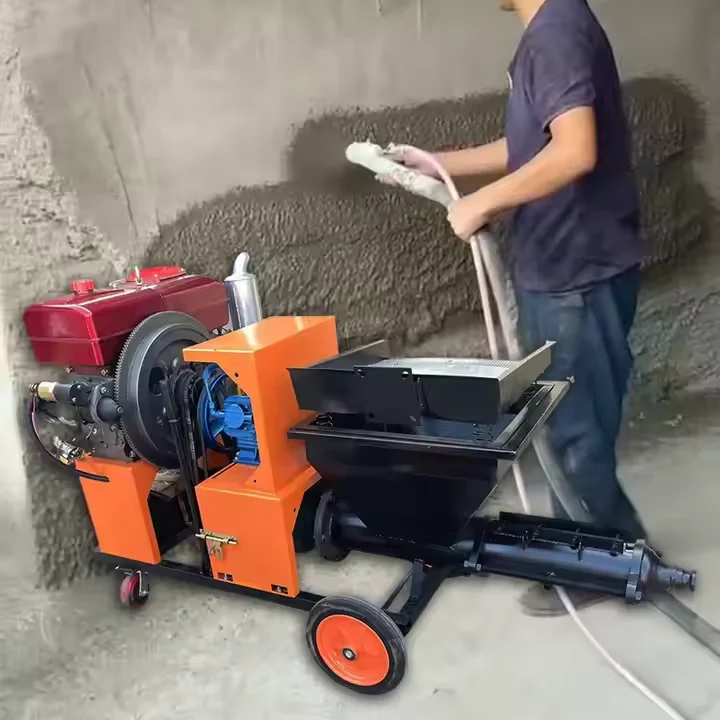 Concrete Mortar Injection Machine, Automatic Mortar Gypsum Wall Plastering Machine, Mortar Spraying Machine