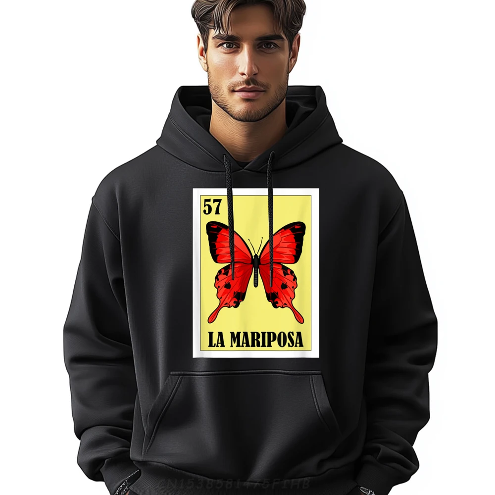 

Butterfly Mexican Design La Mariposa Casual Summer Round Neck Male Sweatshirt Normal Hoodies Hip Hop Long Sleeve Hoodies