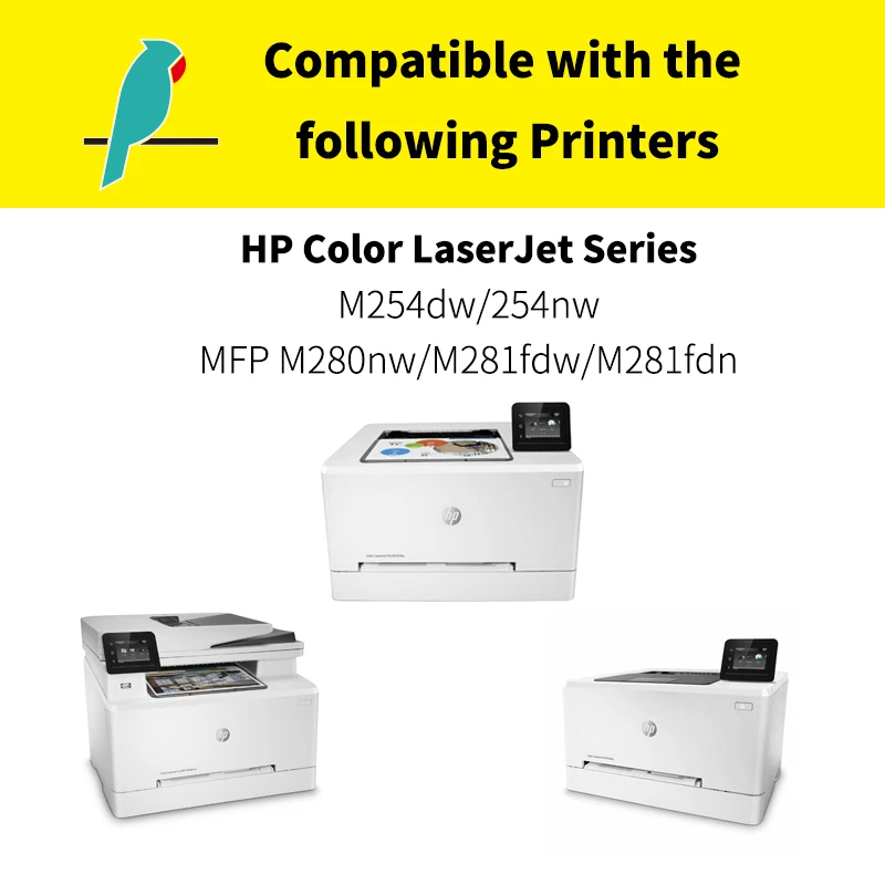 خرطوشة حبر متوافقة لـ HP203A ، 203A ، CF540A ، 540A ، Color Pro ، MFP ، M280Fdw ، M281fdn ، M254dw ، M254nw ، M281fdw ، طابعة BCMY ، 4-Pack