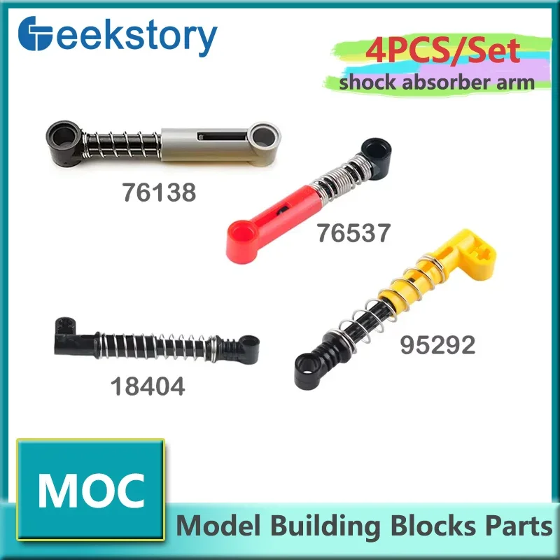 Soft/Hard Spring Shock Arm MOC Building Blocks Shock-absorbing Arm Technological Bricks DIY Toys Parts For 76537 95292 2909