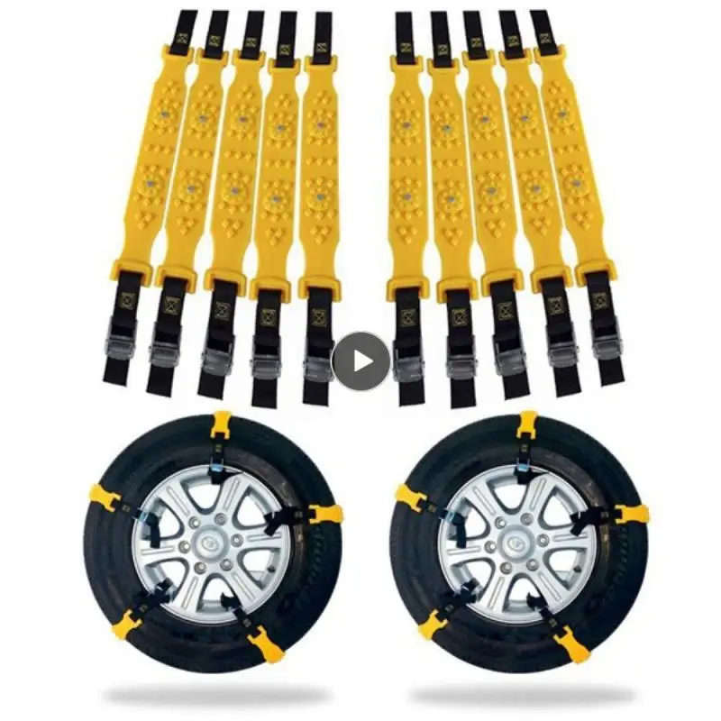 Snow Chains Bears Low Temperature Endures Abrasion Durable Multifunctional Car Supplies Anti Skid Chains Tpu Anti Skid