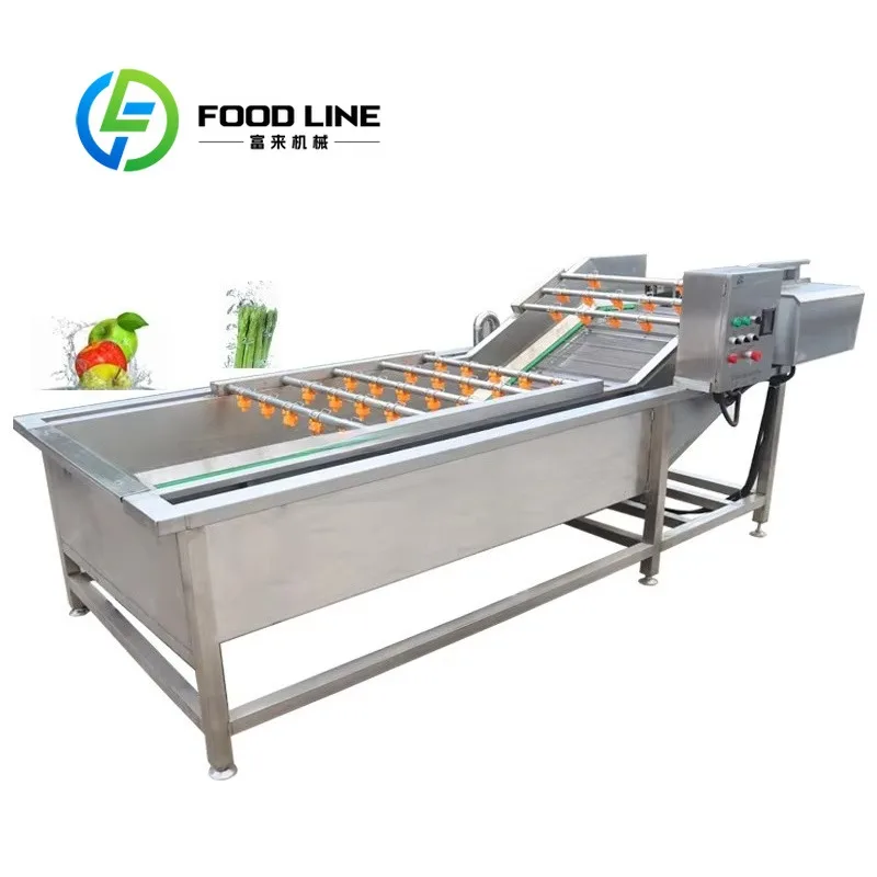 Bubble Vegetable Washer Stainless Tank Structure Reduces Vegetable Damage While Completing Mass Raw Material Washing Procedures