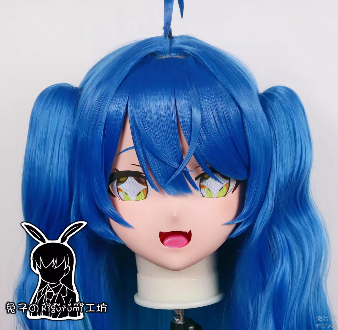 

(RB242919)Customize Lockable Full Head Resin Cartoon Cosplay Japanese Character Anime Role Play Kigurumi Mask With Back Shell