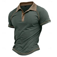 Chemises polo classiques vintage simples à rayures pour hommes, imprimé 3D rétro, streetwear, tops oversize pour l'été 4