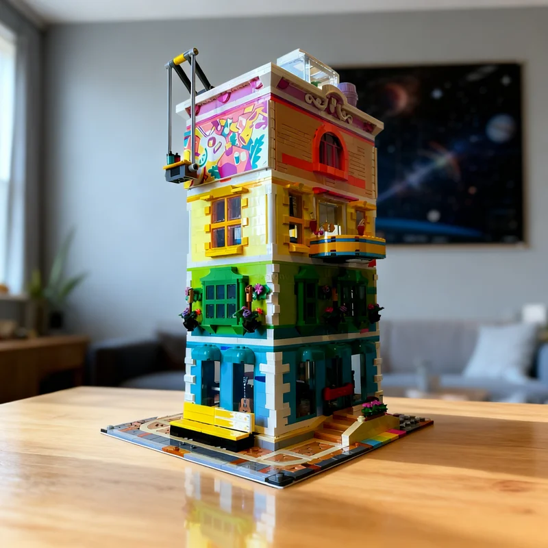 

2737 деталей MOC Community Tower: Модульная альтернативная сборка модели 2x Friendse, строительные блоки, креативный подарок, DIY, декор для выставки, для взрослых