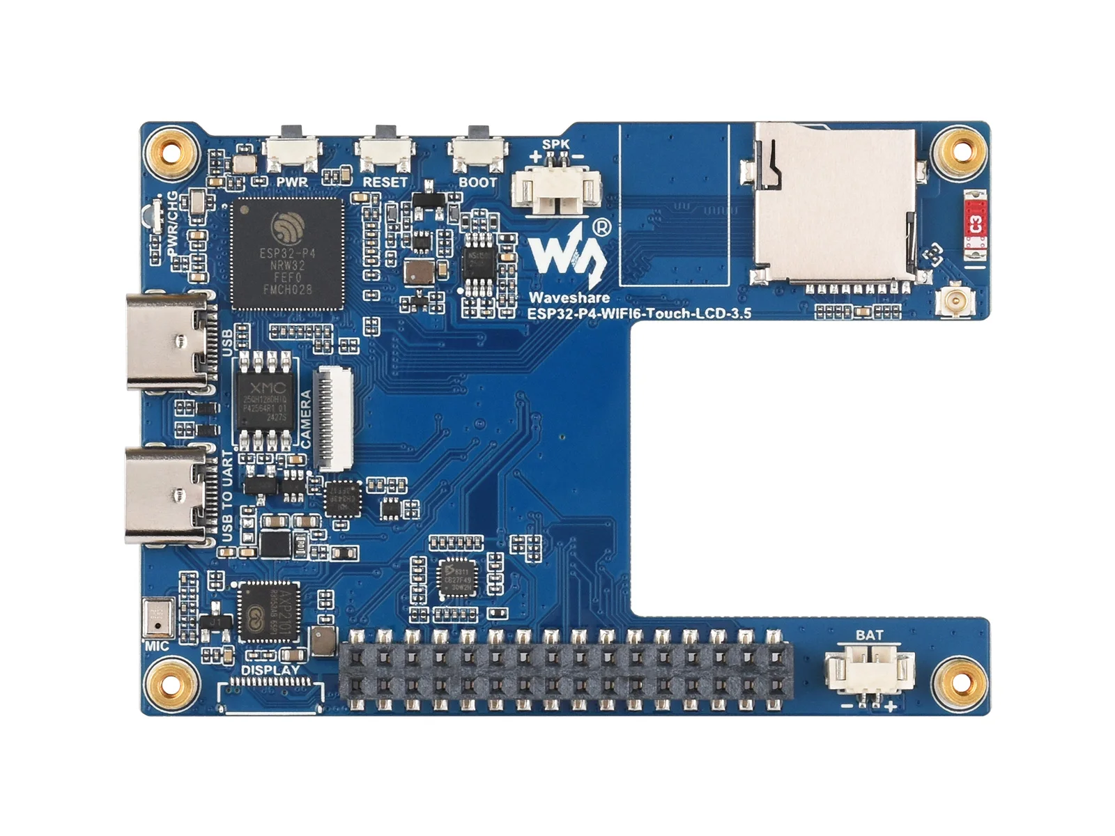Waveshare ESP32-P4-WIFI6 3.5inch Smart Vision Development Board, 320 × 480, With OV5647 5MP Camera, Built-in Microphone image 5