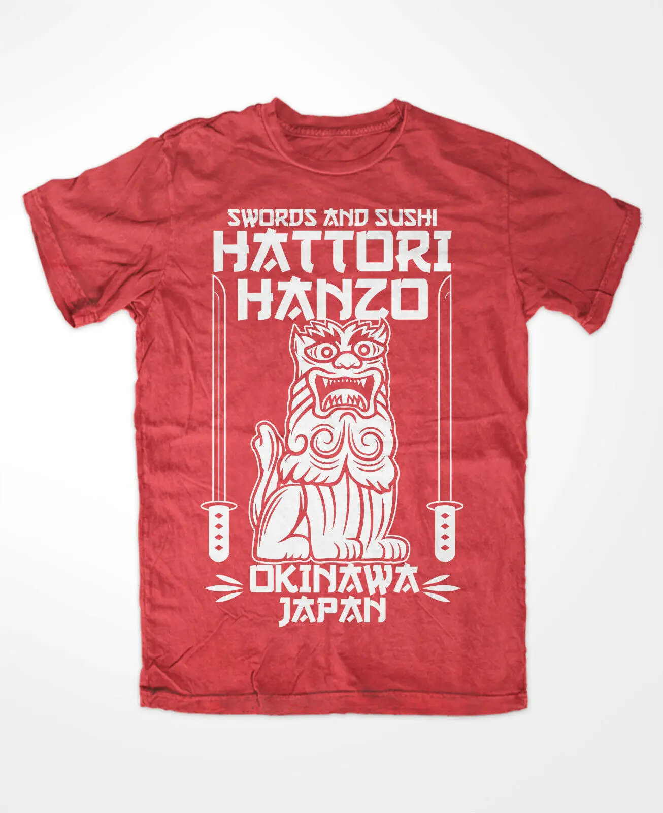 Hattori Hanzo RED Swords and Sushi,Kill Bill,Okinawa Japan,tarantino T-Shirt