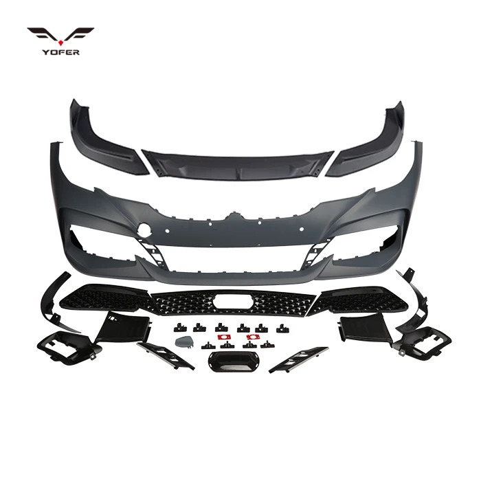 Yofer High Quality Universal Auto BodyKit Car Front Lip rear diffuser spoiler Bumper For for BMW3