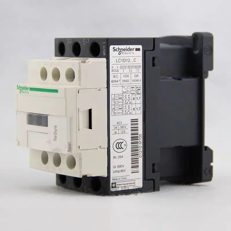 Neuer schwarzer Schneider Dreipol-Wechselstromschütz LC1D09 LC1D12 LC1D18 LC1D25 LC1D32 LC1D38 B7C F7C Q7C M7C 24V 110V 220V 380V – Detail 6