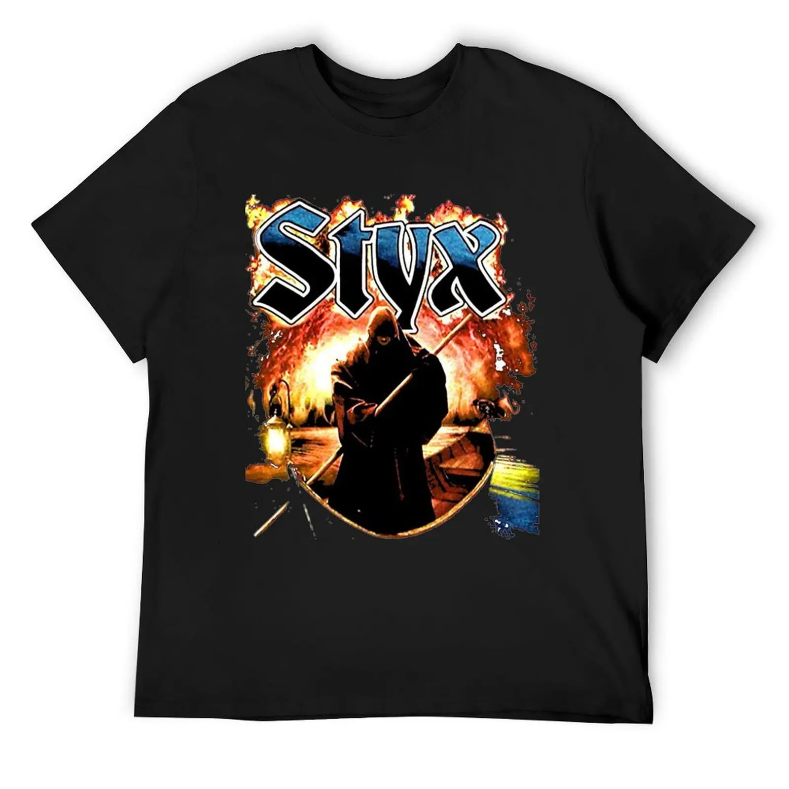 تي شيرت المفضل بشعارات فرقة STYX لكرة القدم، قمصان برسومات، تي شيرت أساسي، ملابس رجالية بمقاسات كبيرة