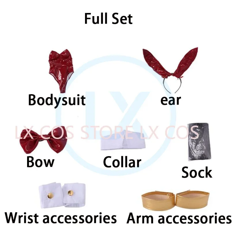 أنيمي أرنب فتاة تأثيري حلي مثير مخصص هالوين عيد الميلاد موحدة للنساء الفتيات لطيف #5