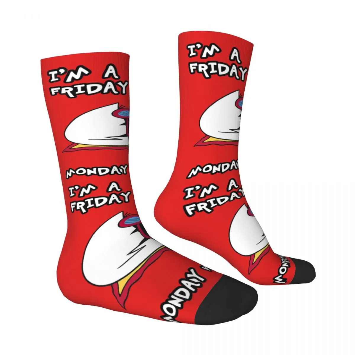 Calimero I'm A Friday In A Monday World Men Women Socks Windproof Novelty Spring Summer Autumn Winter Stockings Gift