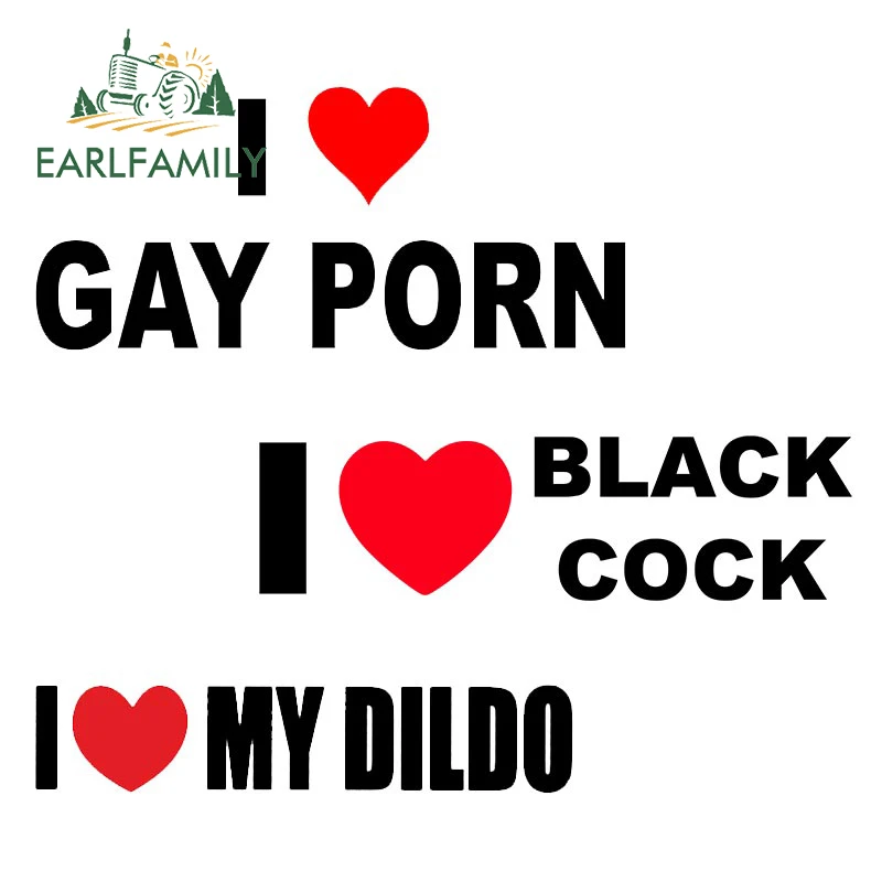 EARLFAMILY-I Love My Dildo 농담 자동차 오토바이 비닐 스티커 그래픽 데칼 재미 있은 장난 자동차 스티커 장식, 15cm