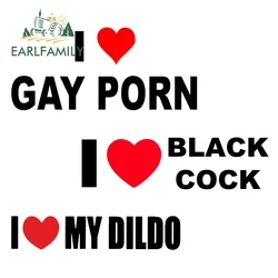 EARLFAMILY-I Love My Dildo 농담 자동차 오토바이 비닐 스티커 그래픽 데칼 재미 있은 장난 자동차 스티커 장식, 15cm