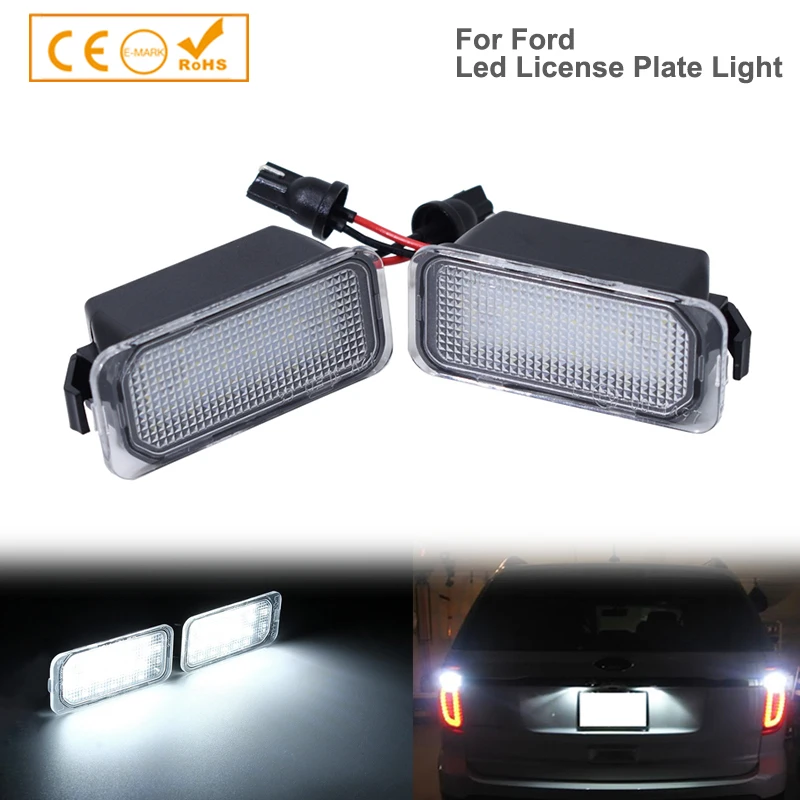 2Pcs SMDLED Number Licence Plate Light Assembly Cool White Lamps Bulb For Ford Kuga Mondeo Focus S-Max B-Max C-Max Fiesta Ranger