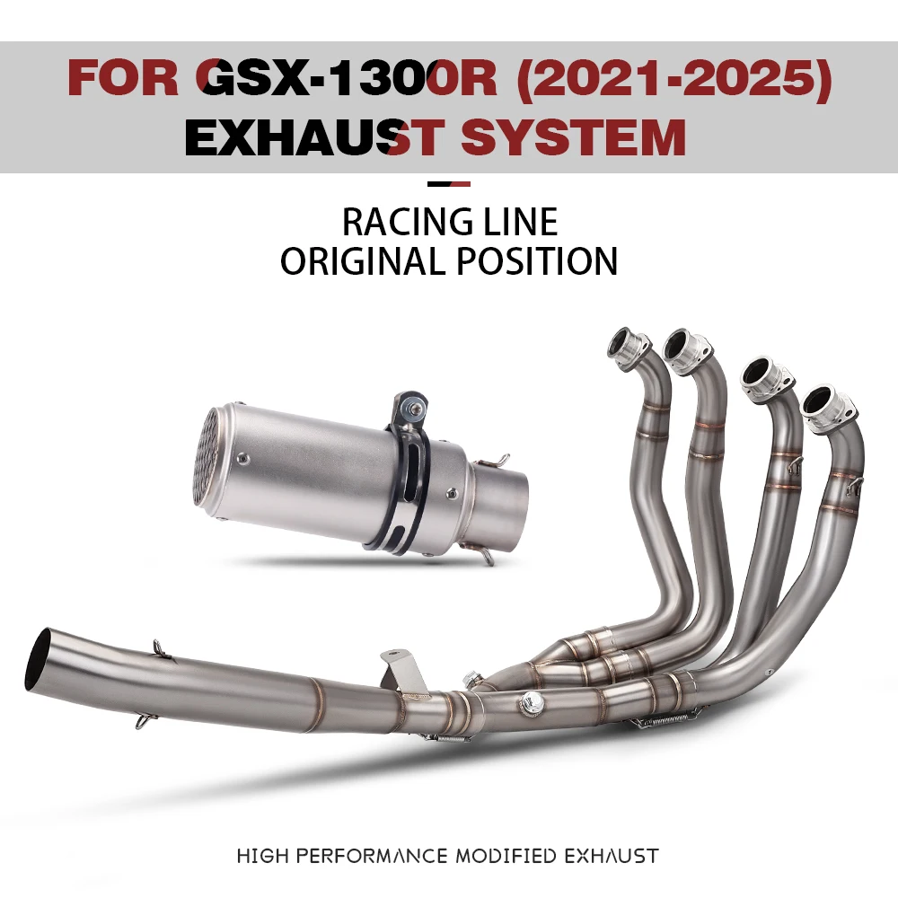 For Hayabusa GSX1300R GSX-1300 60mm motorcycle performance full exhaust system complete set 2021-2025 models)