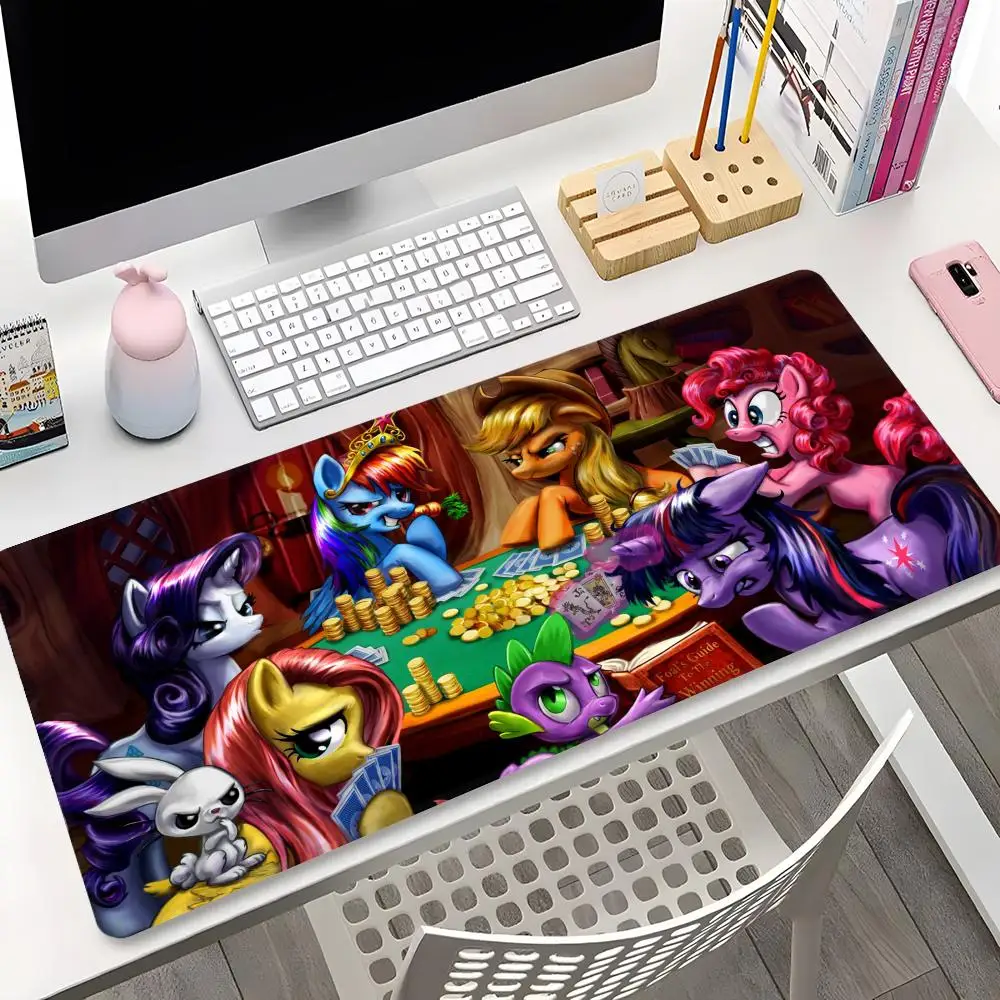 My L-LittleS PonyS Mauspad, Gaming, Rastkante, großer Computer, Gamer, cooles großes Gummi-Kunst-Mauspad, Laptop-Schreibtischunterlage