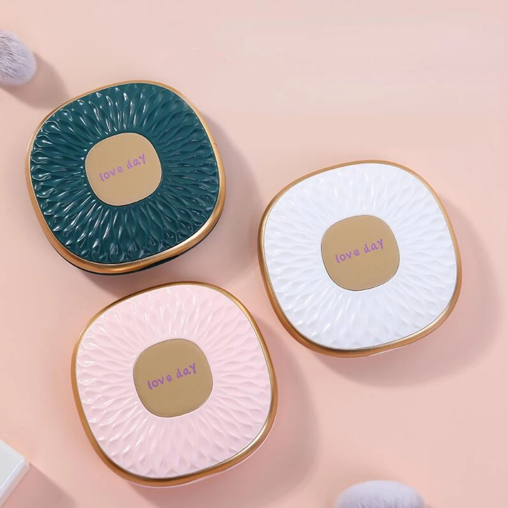 สองด้านแบบพกพาขนาดกะทัดรัดแต่งหน้ากระจกพับมินินักเรียน Dressing กระจกผู้หญิงมือถือแต่งหน้าเครื่องบิน Vanity Mirror