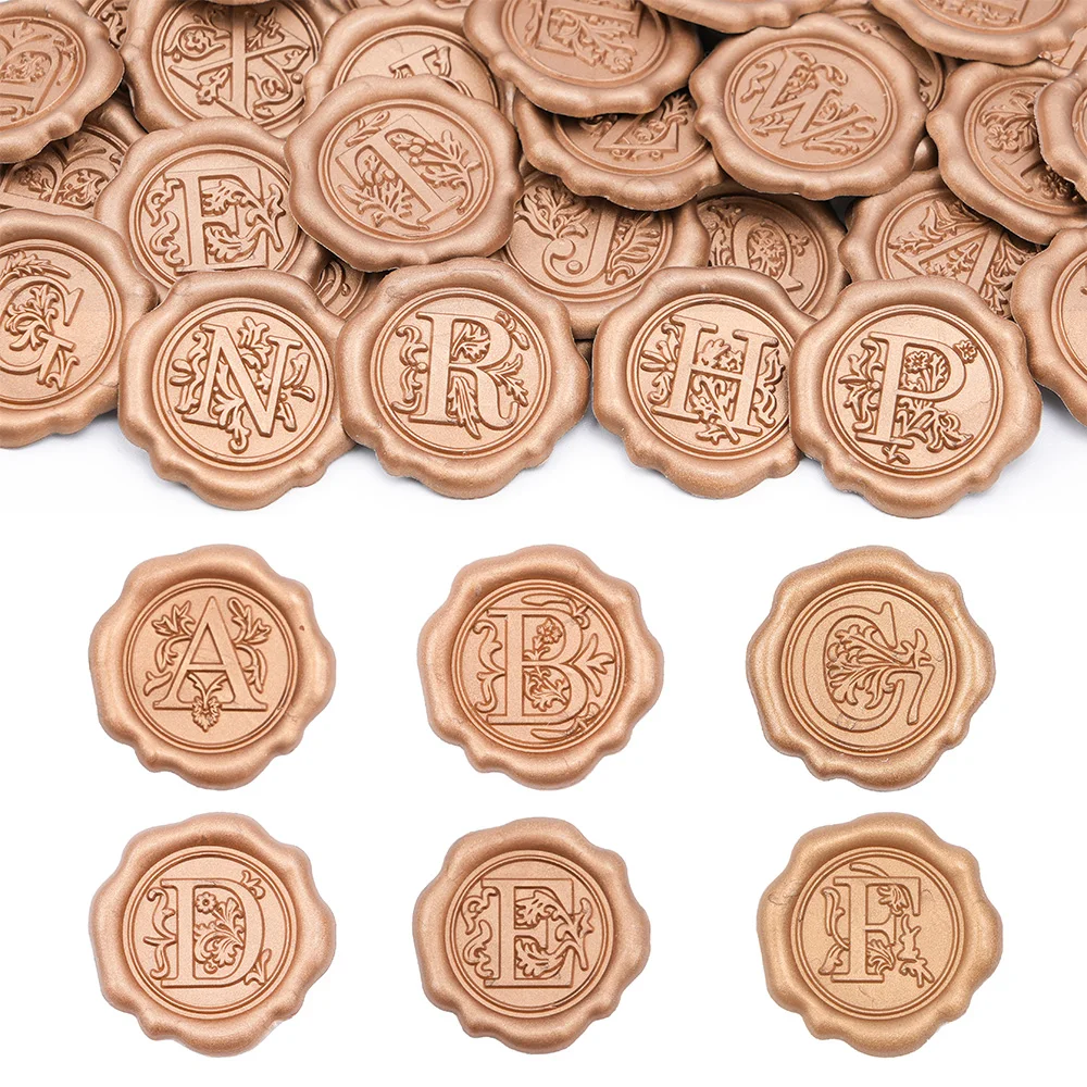 10er-Pack Vintage-Briefwachssiegel-Aufkleber, goldene Umschlagsiegel, ideal zum Versiegeln von Umschlägen und als Geschenkdekoration