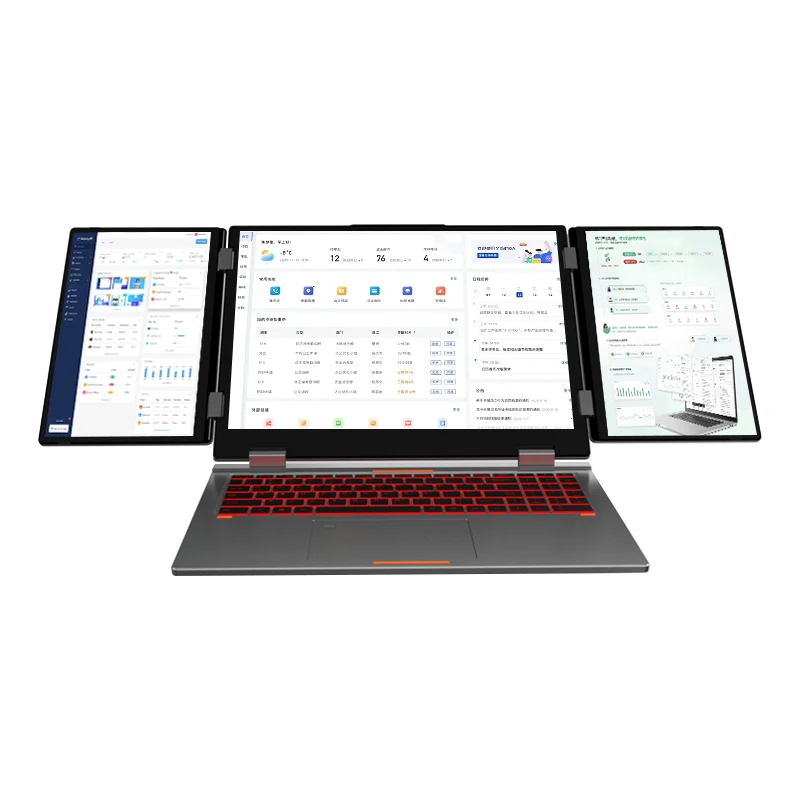 

New 16inch LCD IPS Portable Laptop Computer Three Monitor Screen Core I7 Business Office SSD 512GB 8GB DDR4 Integrated Graphics