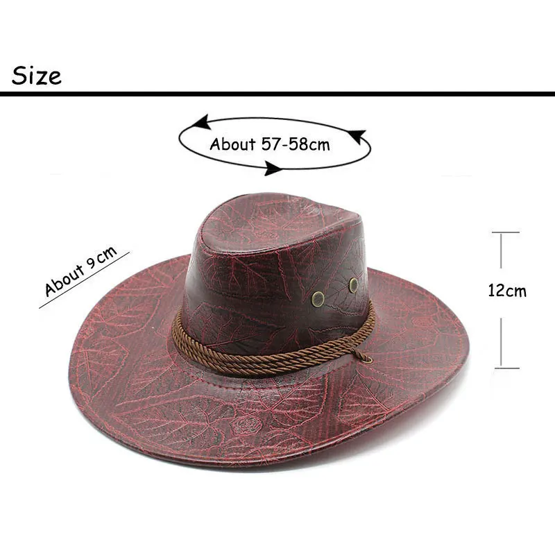 Game Cowboy Hat Cosplay Costume Prop West Cowboy Hats Leather Unisex Halloween Carnival Party Props Costumes Accessories